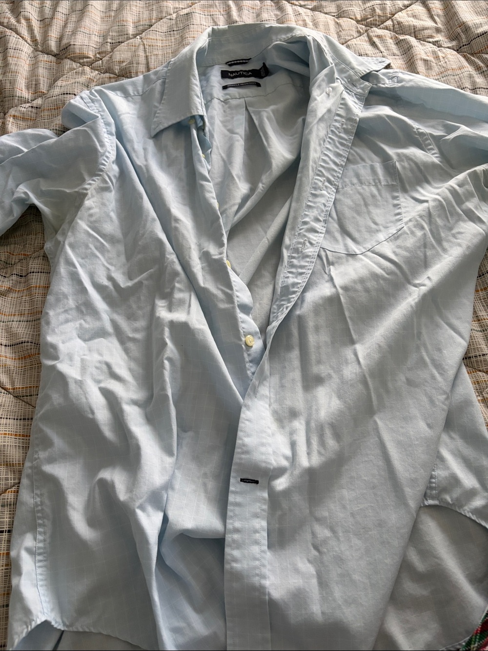 Nautica Light Blue Men's Casual Button-Down Shirt